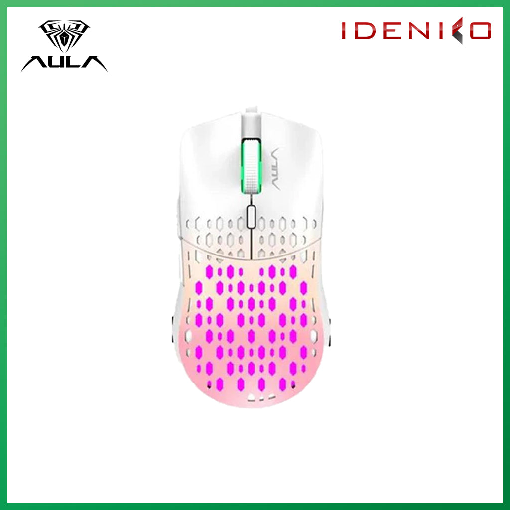 Aula S11 PRO 6 Keys Wired Gaming Mouse Pink