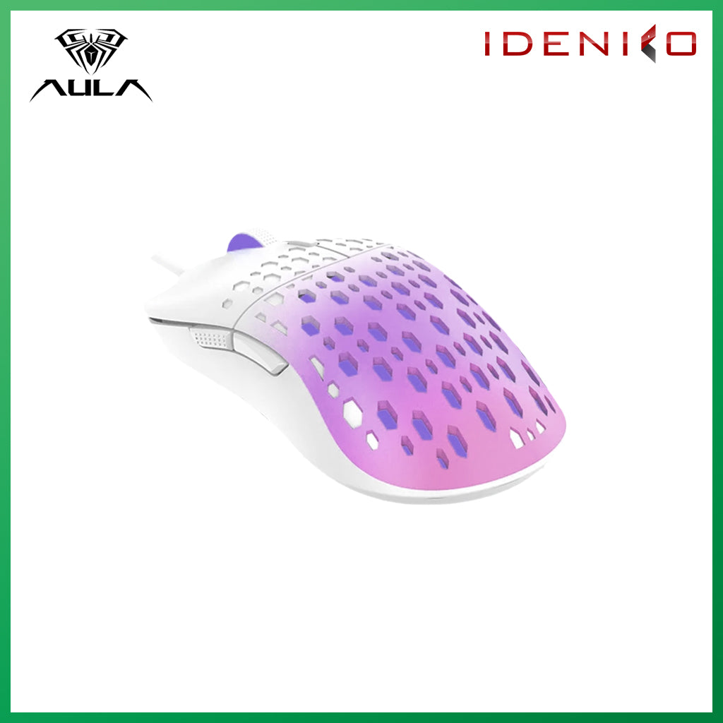 Aula S11 PRO 6 Keys Wired Gaming Mouse Pink