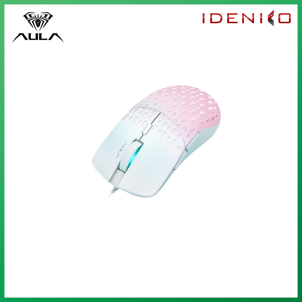 Aula S11 PRO 6 Keys Wired Gaming Mouse Pink