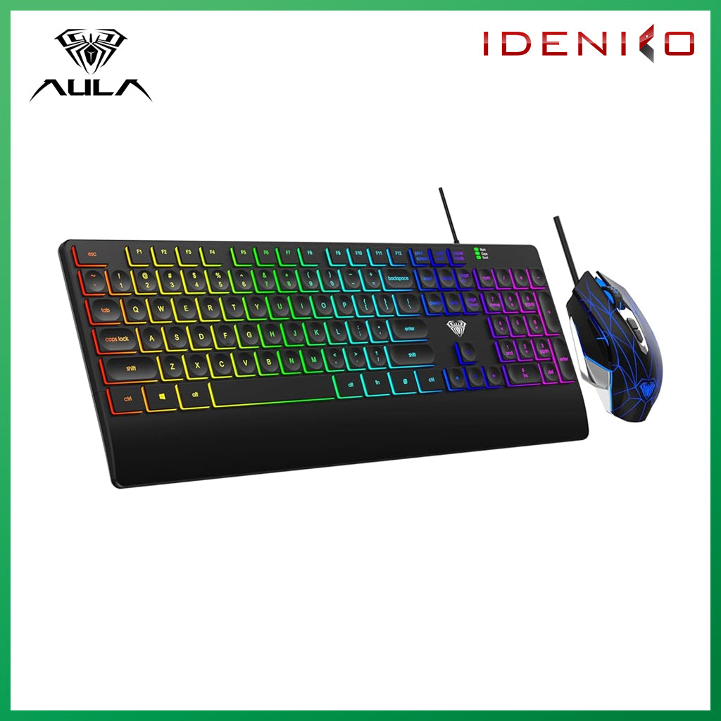 AULA T201 Wired Membrane Gaming Keyboard and Mouse Combo