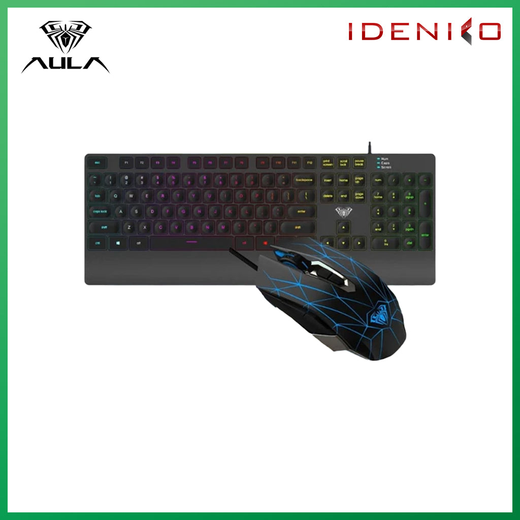 AULA T201 Wired Membrane Gaming Keyboard and Mouse Combo